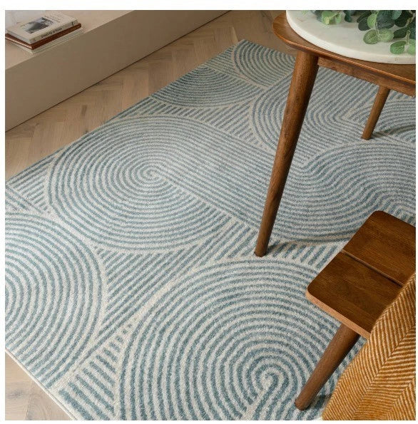 Muse Blue Contemporary Rug 160x230cm Premium Bedroom Living Room