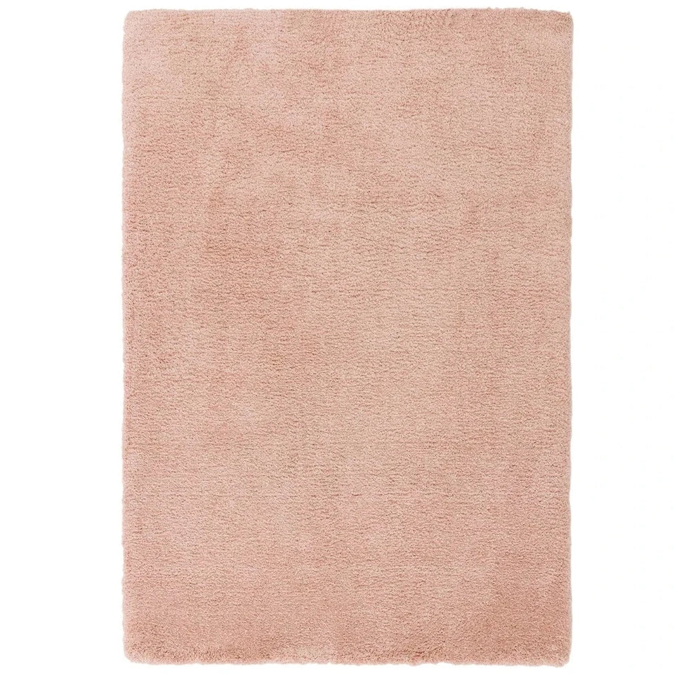 Pink Lulu Blush Shaggy Rug 160x230cm, Modern Chic Living Room By Asiatic