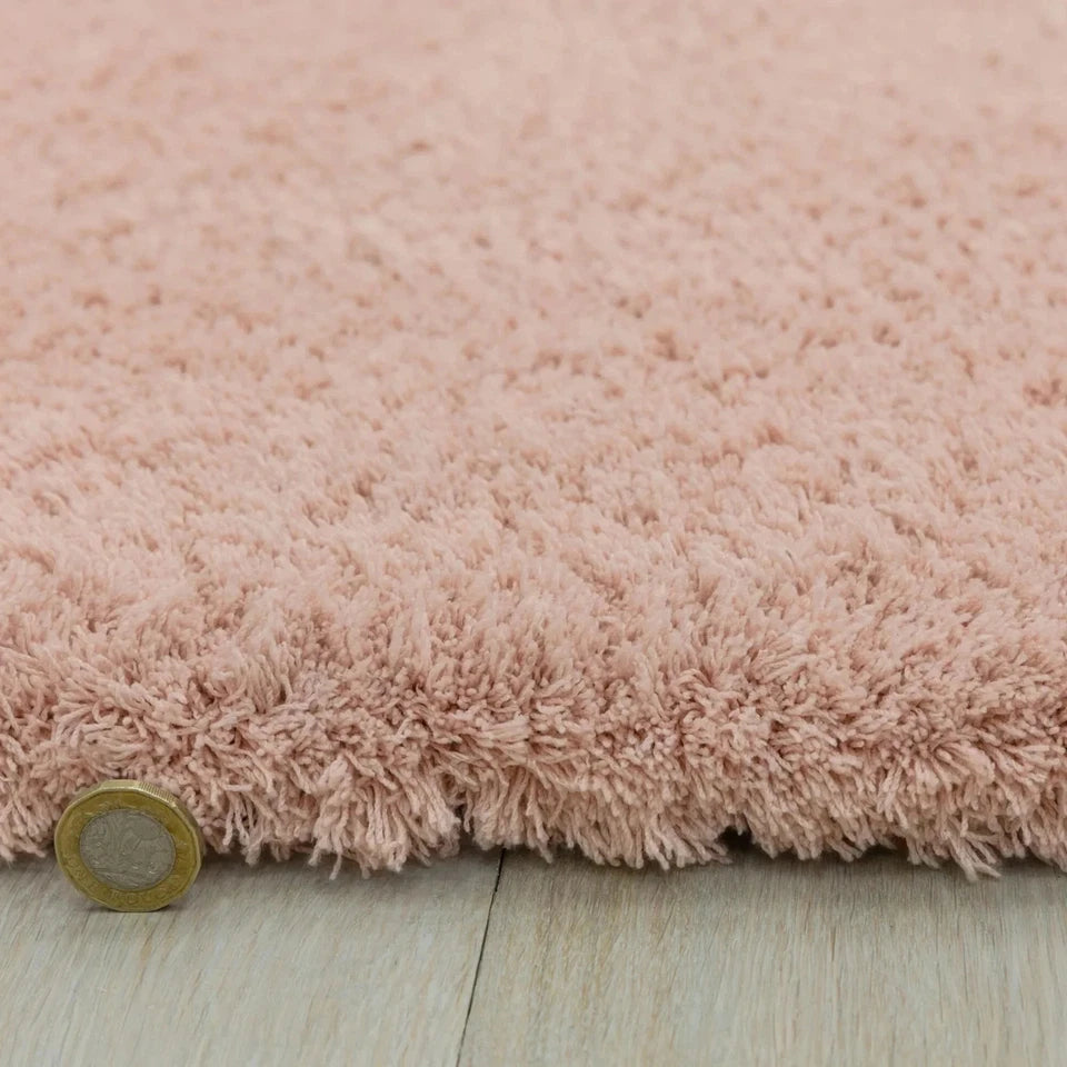 Pink Lulu Blush Shaggy Rug 160x230cm, Modern Chic Living Room By Asiatic
