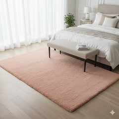 Pink Lulu Blush Shaggy Rug 160x230cm, Modern Chic Living Room By Asiatic