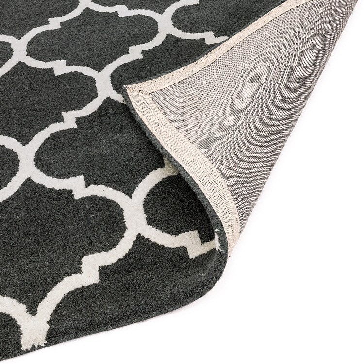 Albany Ogee Charcoal Rug for Bedroom & Livingroom 160x230cm