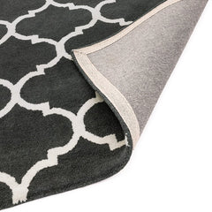 Albany Ogee Charcoal Rug for Bedroom & Livingroom 160x230cm