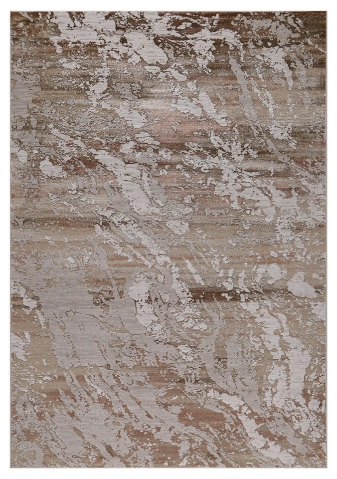 Premium Aurora Abstract Marble Effect Copper Rug – Modern Living Room Rug