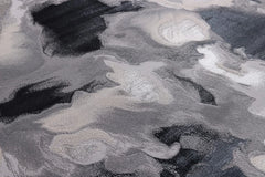 Premium Aurora Claudia Metallic Black Rug VE09 – Luxury Modern Rug for Living Room & Bedroom