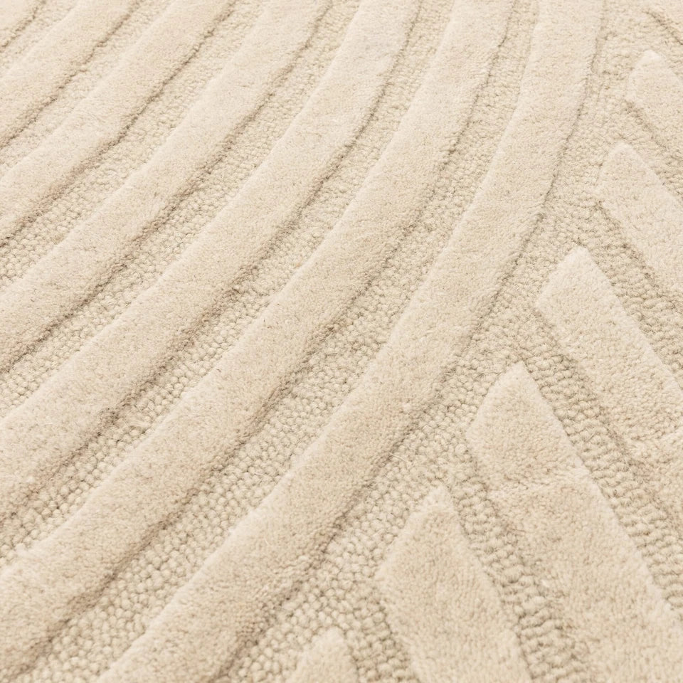 Premium Hague Wool Sand Beige Rug 200x290cm – Luxurious Hand-Tufted Rug