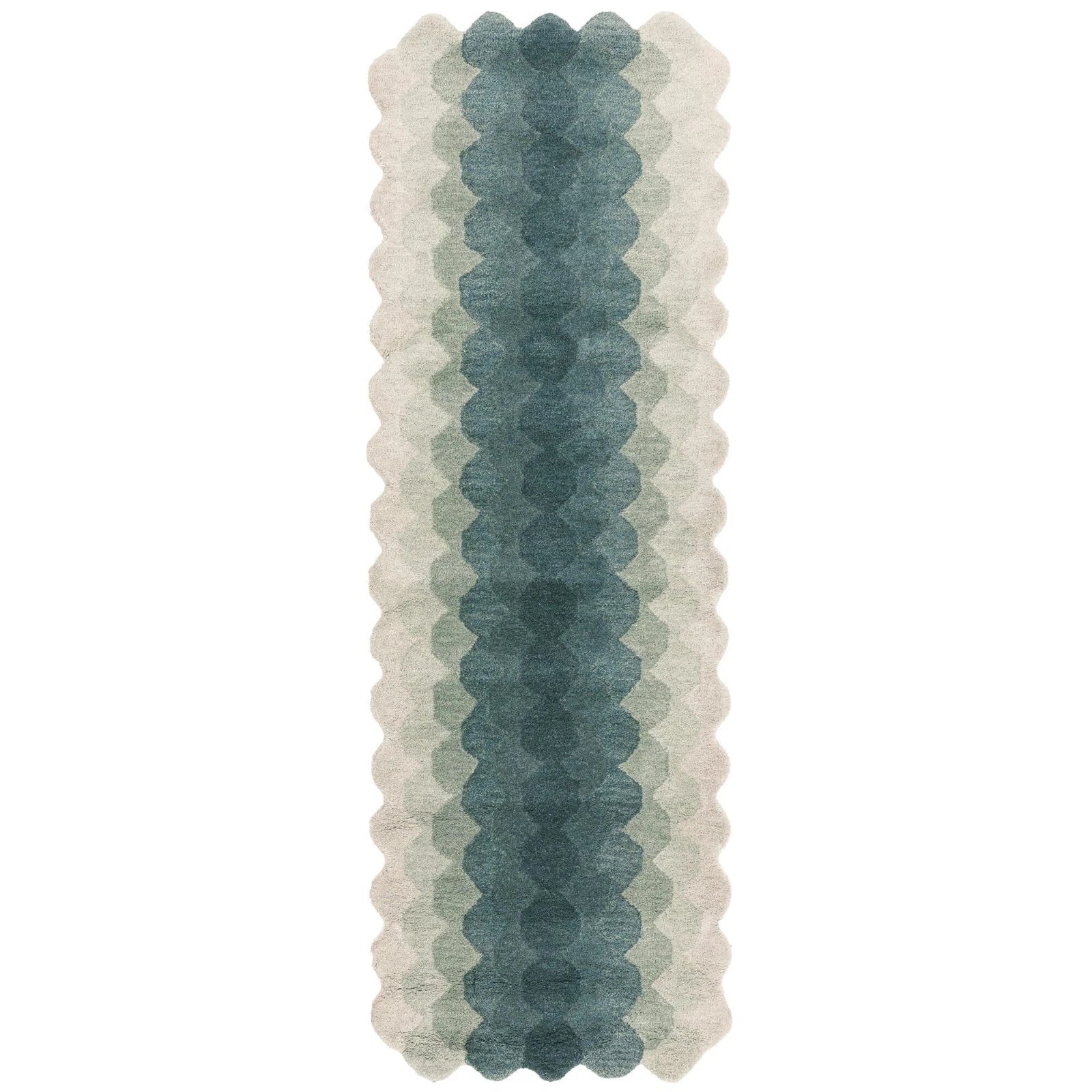Premium Hive Teal Rug 66x200cm – Luxury Hallway Runner
