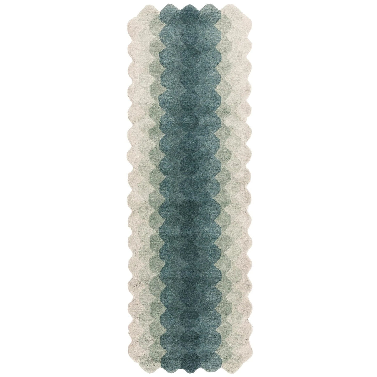 Premium Hive Teal Rug 66x200cm – Luxury Hallway Runner