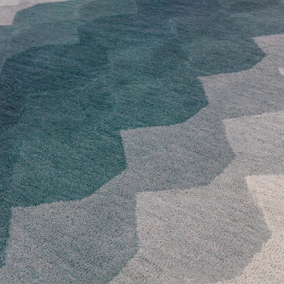 Premium Hive Teal Rug 66x200cm – Luxury Hallway Runner