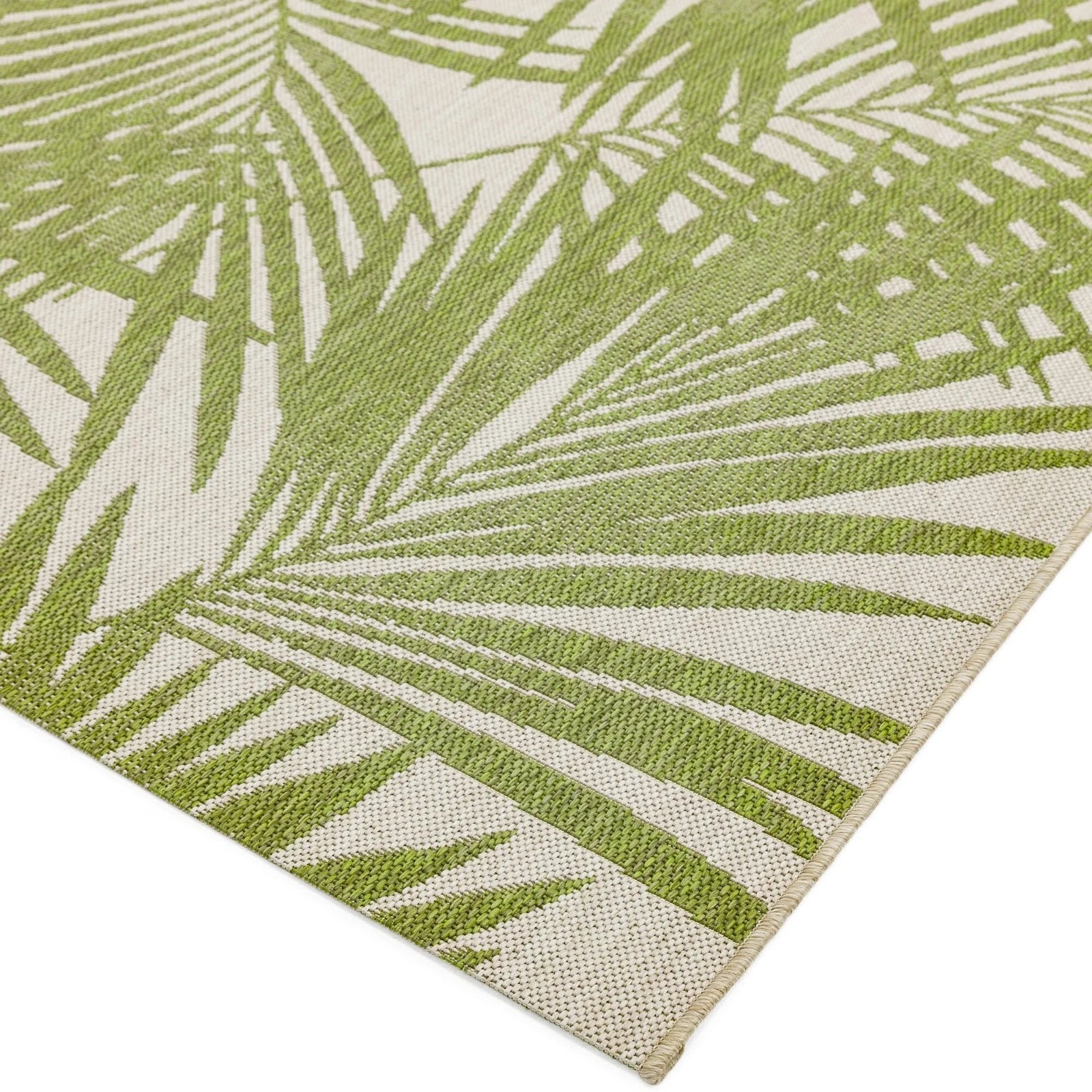 Premium Indoor/Outdoor Green Palm Leaf Rug 80x150cm – For Living Room, Bedroom & Patio