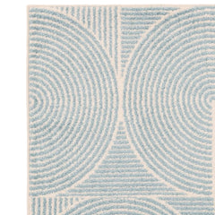 Premium Muse Blue Swirl Flatweave Rug 80x150cm – Abstract Pattern Rug