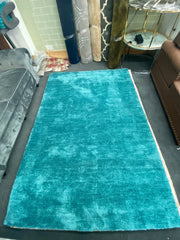 Premium Soft Plain Tula Blue Rug 160x230cm | Hand Woven for Living Room & Bedroom