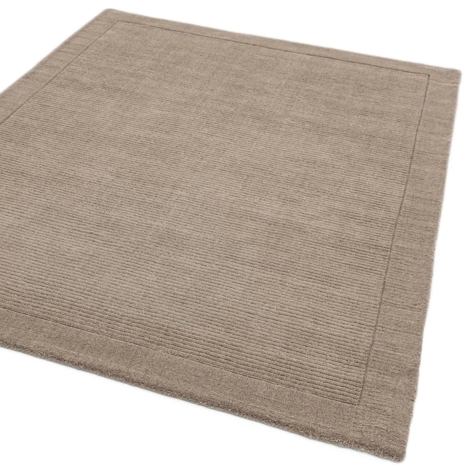 Premium York Taupe Hand Woven Wool Rug 80x150cm – Durable & Stylish Rug by Home Furniture UK (RRP £240)