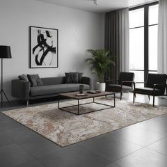 Premium Aurora Abstract Marble Effect Beige Rug
