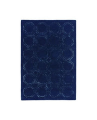 Premium Nexus Octagon Navy Rug 160x230cm – Hand-Tufted Wool & Viscose Rug
