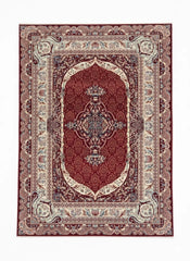 Red Silk Effect Rug 160x230cm Large Luxury Contemporary Abstract Living Room