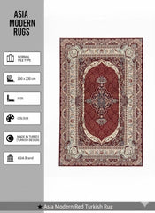 Red Silk Effect Rug 160x230cm Large Luxury Contemporary Abstract Living Room