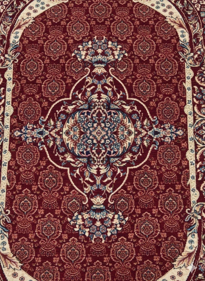 Red Silk Effect Rug 160x230cm Large Luxury Contemporary Abstract Living Room