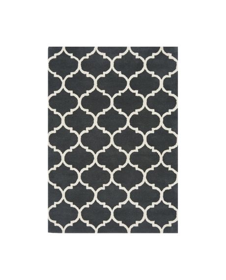 Albany Ogee Charcoal Rug for Bedroom & Livingroom 160x230cm
