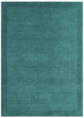 York Teal Wool Rug Contemporary 120x170cm M&S Living Room Bedroom Asiatic