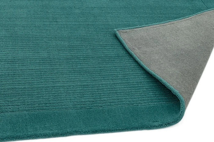 York Teal Wool Rug Contemporary 120x170cm M&S Living Room Bedroom Asiatic