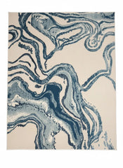 Blue Aurora contemporary Rug 200x290cm, Modern Bedroom Living Room Asia