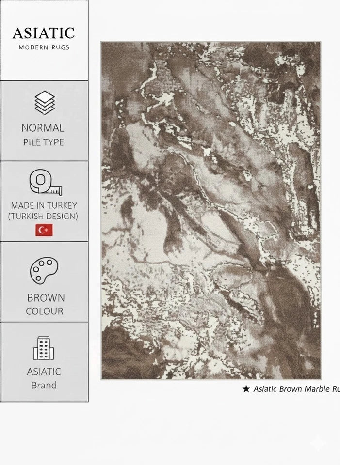 Brown Rug Carpet 120x170cm, Modern M&S Chic Bedroom & Living Room By Asia