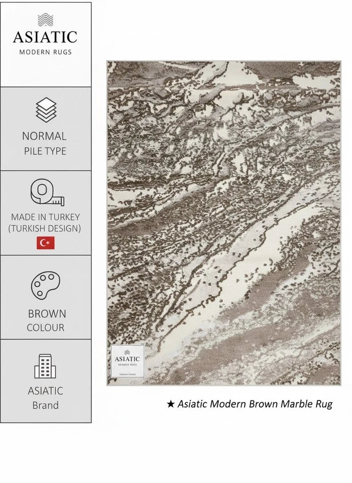 Aurora Rug Brown Gold Dune Abstract Metallic High Shine Living Room Carpet