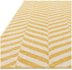 Muse Yellow Chevron Contemporary Rug 80x150cm Premium Living Room Asiatic