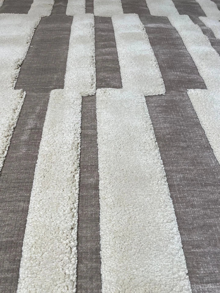 Premium Valley Natural Ivory Abstract Build Rug, By Asiatic 160x230cm,  Livingroom & Bedroom