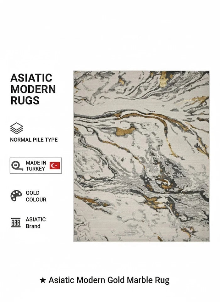 Aurora Rug Gold Ochre Mustard Abstract Metallic High Shine Living Room