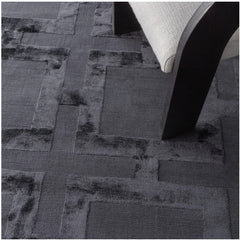Katherine Carnaby Eaton Black Rug - Hand Made Texture, Luxury By Asiatic 200x300cm, Bedroom & Living Room