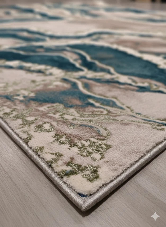 Green Verozzi Contemporary Rug Modren 160x230cm, Bedroom Livingroom Asia