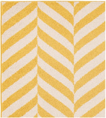 Muse Yellow Chevron Contemporary Rug 80x150cm Premium Living Room Asiatic