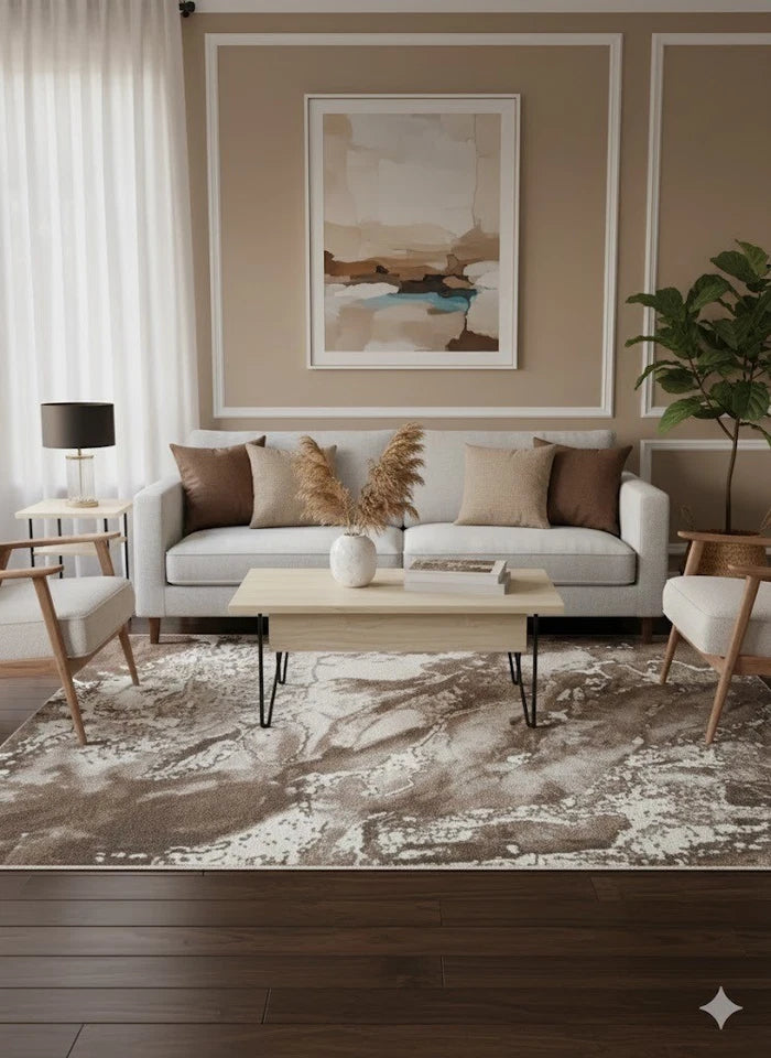 Brown Rug Carpet 120x170cm, Modern M&S Chic Bedroom & Living Room By Asia