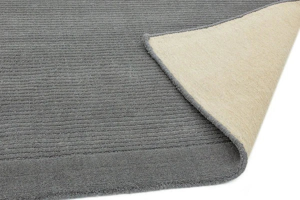 York Grey Wool Contemporary Rug 120x170cm M&S Living Room Bedroom Asiatic