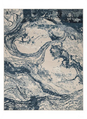 Blue Contemporary Rug 120x170cm Modern Abstract Living Room Carpet Soft Area Mat