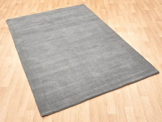York Grey Wool Contemporary Rug 120x170cm M&S Living Room Bedroom Asiatic