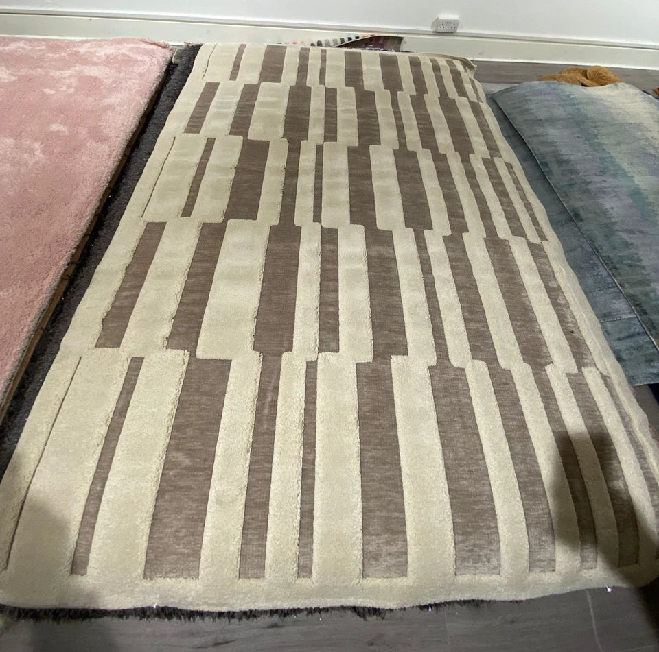 Premium Valley Natural Ivory Abstract Build Rug, By Asiatic 160x230cm,  Livingroom & Bedroom